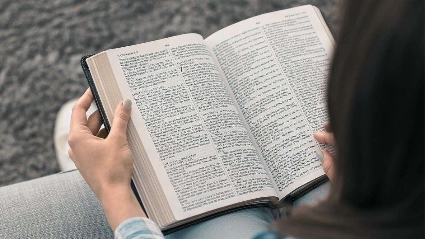 Christian entrepreneur reading Nehemiah to discover calling from God